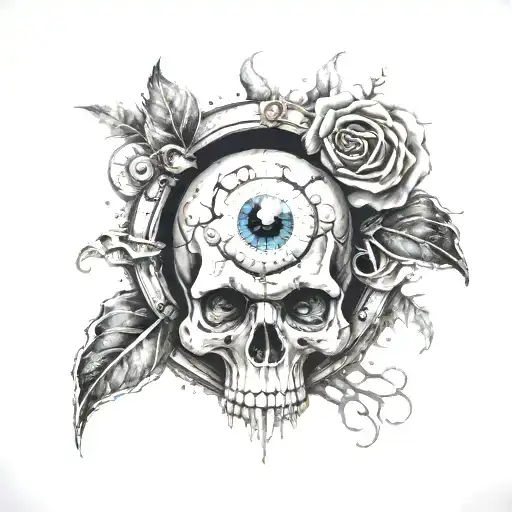 Skull With Eyeballs Inside