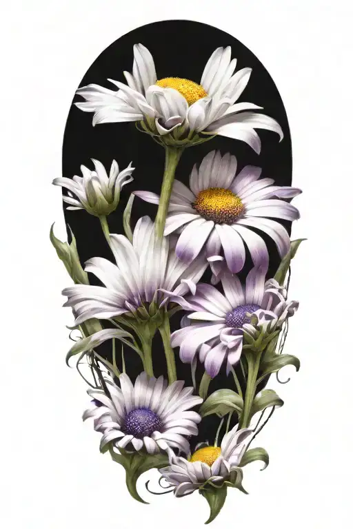 Vibrant Purple Daisy Flowers