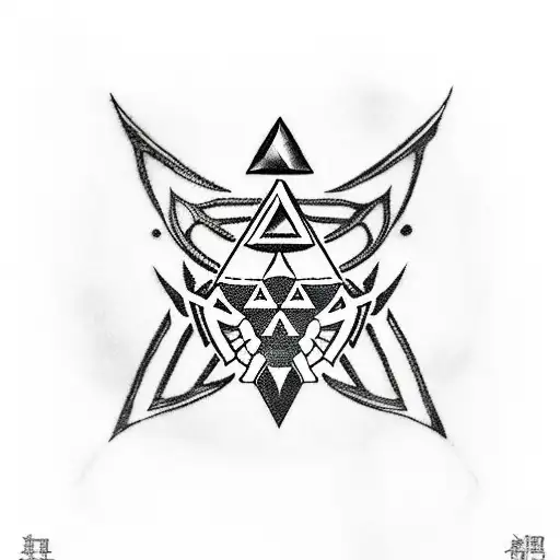 Legend Of Zelda With The Triforce And Master Sword