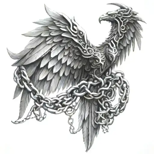 Valkyrie Wing Wrapped In Chains