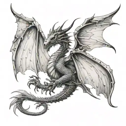 Dragon Wings Spread Wide