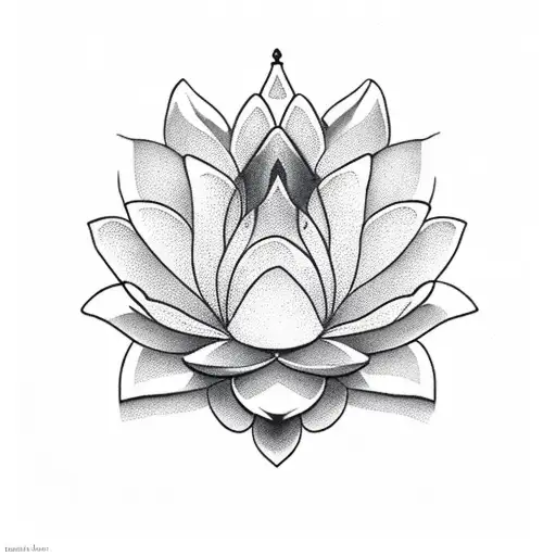 Lotus Flower With Queen Chess Piece