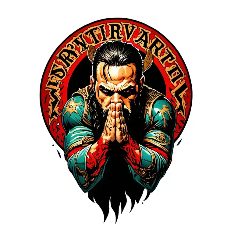 Praying Spartin Warrior