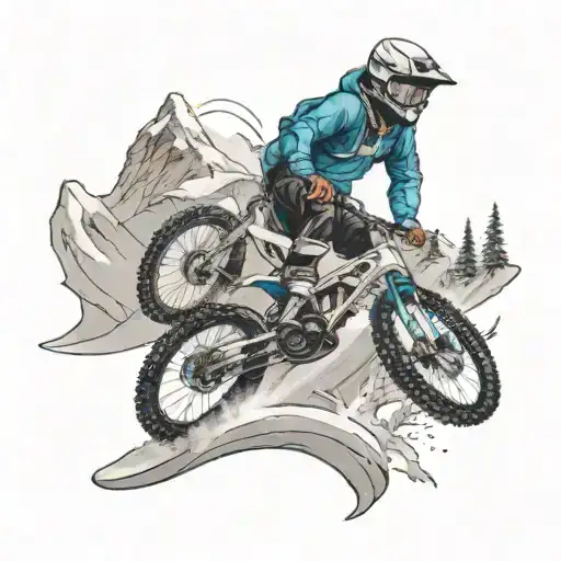 Freestyle Snowboarding And Downhill Mountain Biking