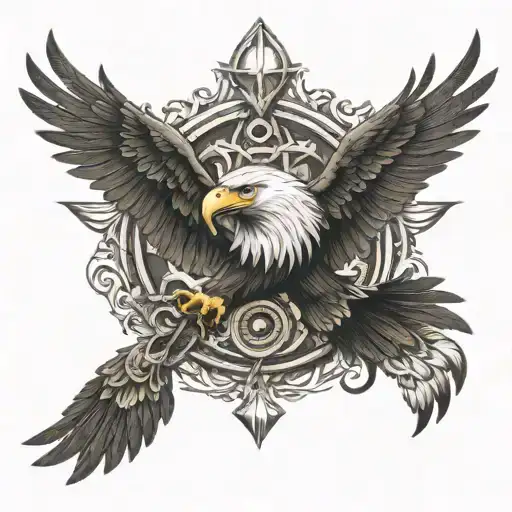 Trishul And Eagle Background