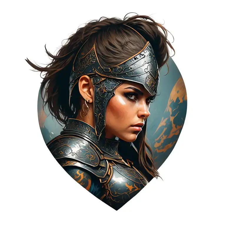 Female Warrior Armored