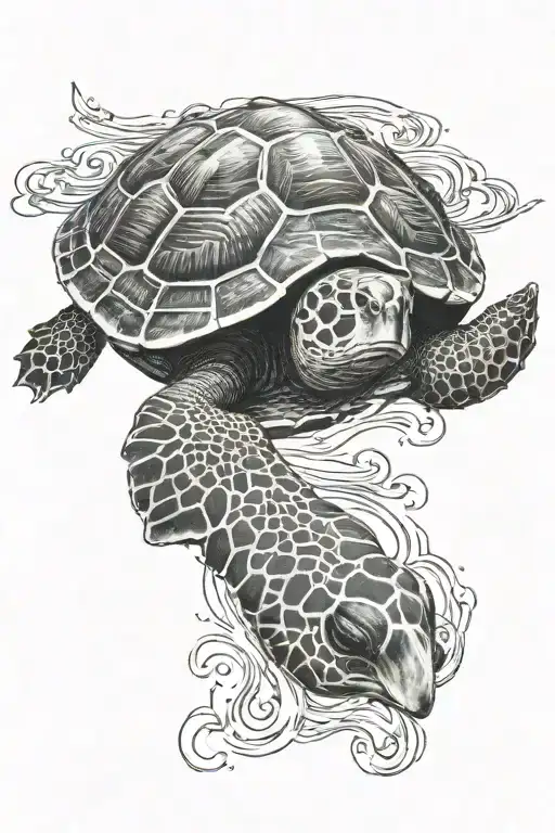 Turtle Swimming Gracefully