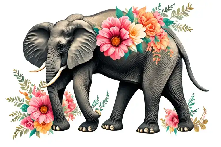 Elephant Flowers Wrapping