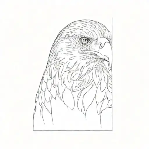 Face Of An Eagle Seen From The Front