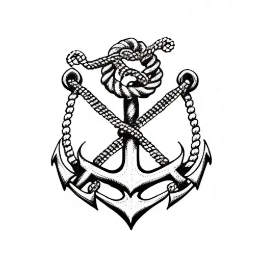 Ships Anchor With Rope
