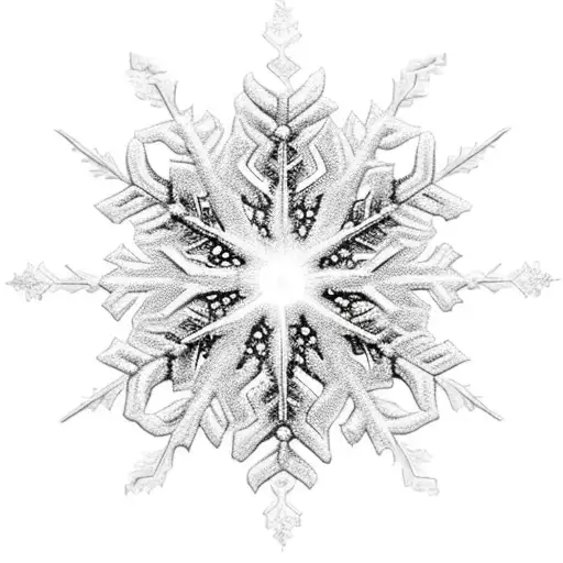 Fire With Snowflake Inside Of It