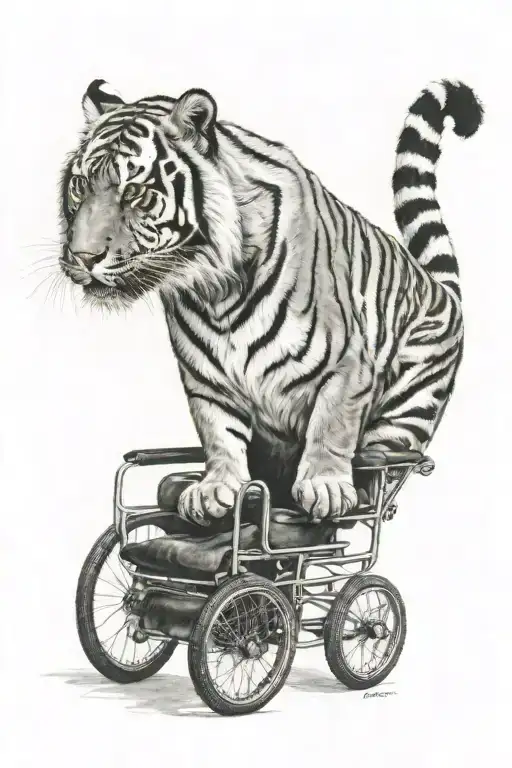 Tiger In Wheelchair