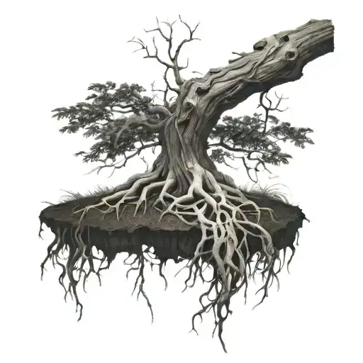 Roots Coming Up From The Darkness Underneath