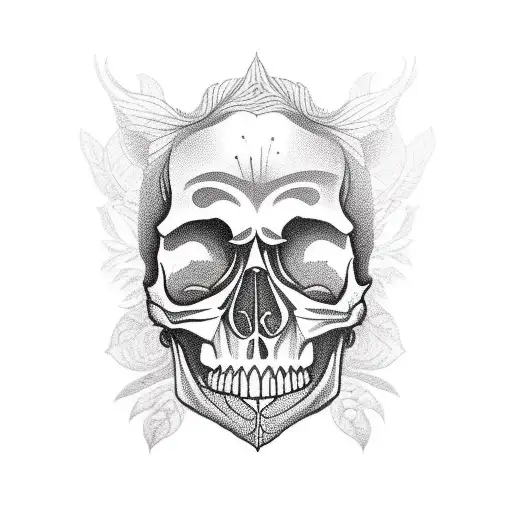 Skull With Jungle An Name Maliya