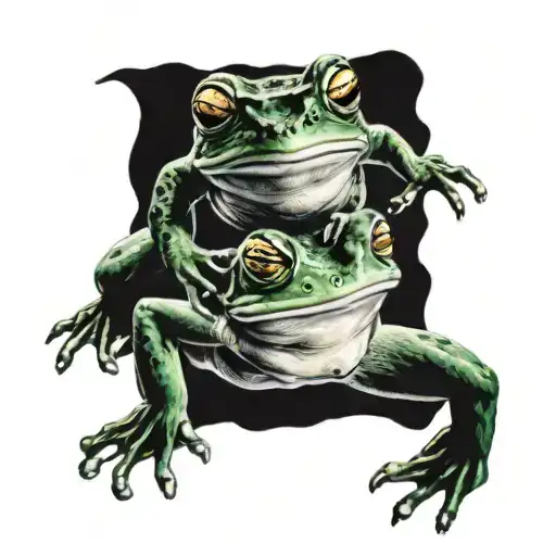 Frog Jumping Over A Monkey