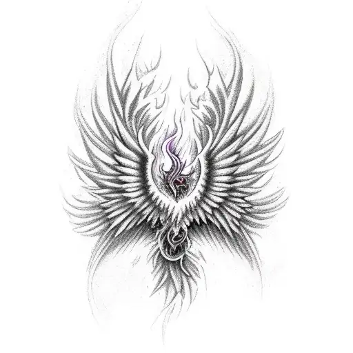 A Muscular Phoenix Rising From The Ashes