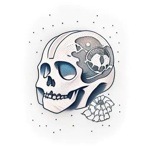 Astronaut Skeleton Floating