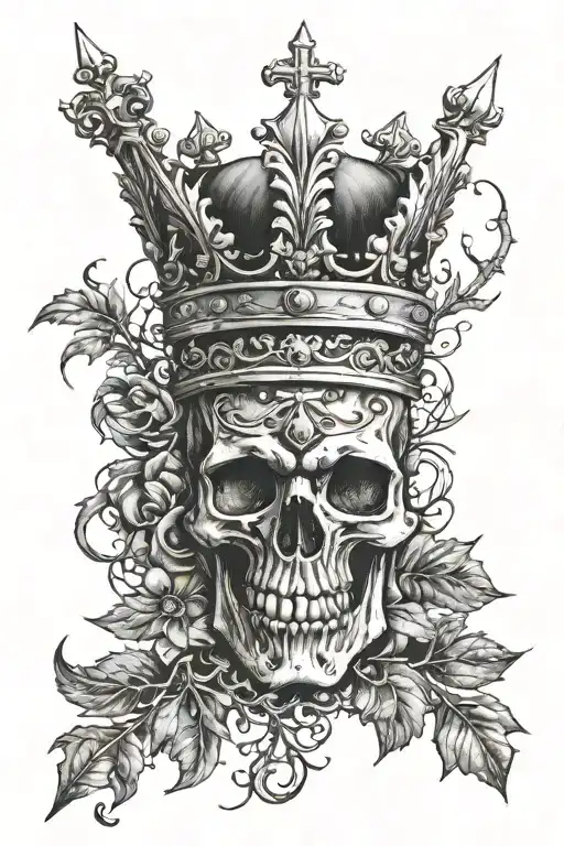 Cross With Crown Of Thornes