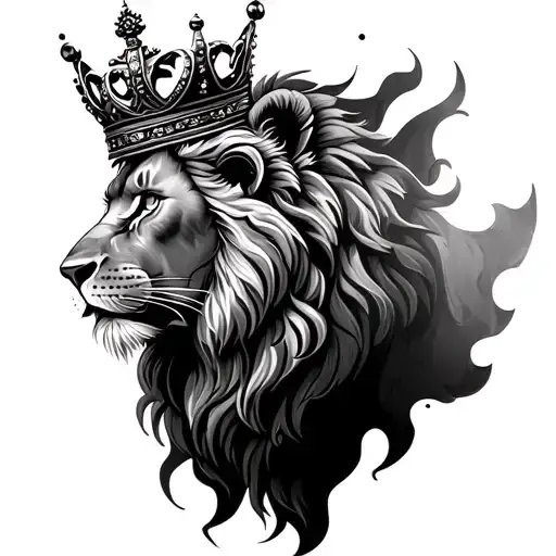 Lion Wearing A Crown
