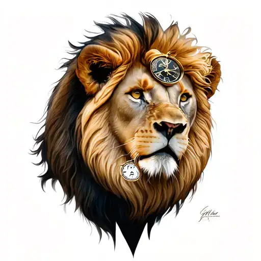 Lion And Clock