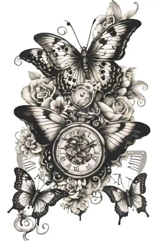 Double Clock Kids Name Butterfly Blowers