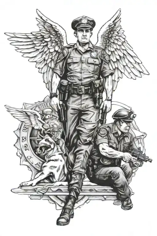 Angel And Police Officer