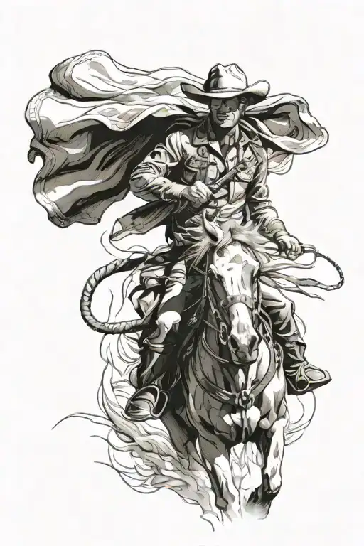 Western Cowboy Riding