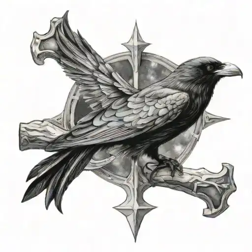 Lunar Raven Cross
