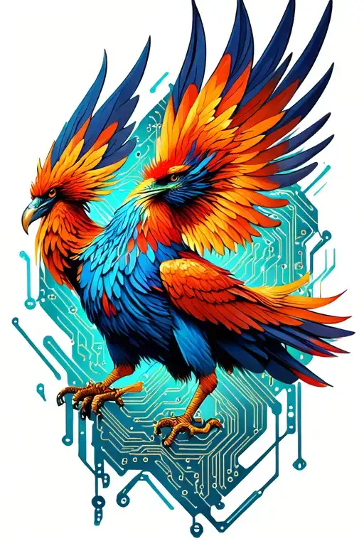 Phoenix With Circuit Board Design