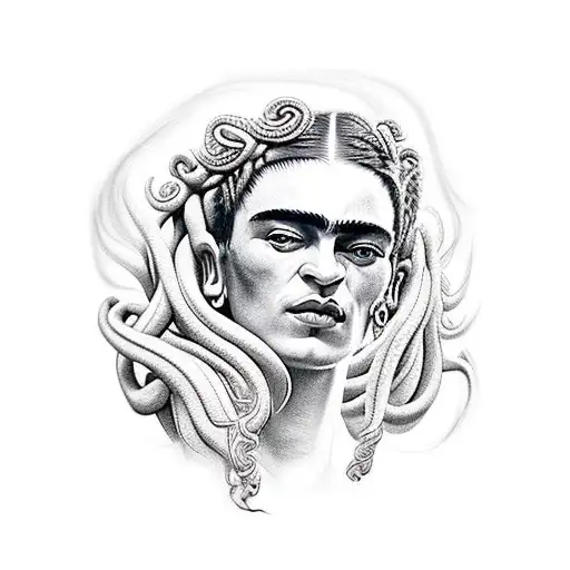 Frida Com Cabelo Da Medusa