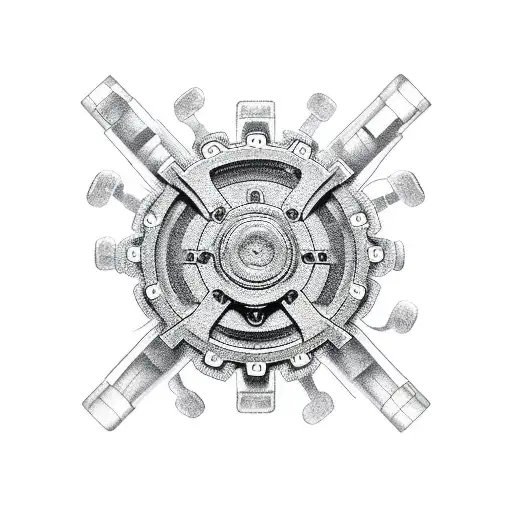 Mechanical Gears Forming A Gaming Controller