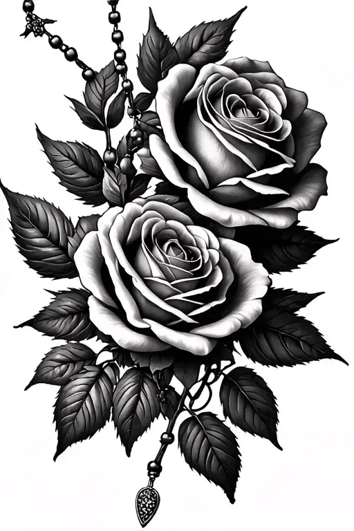 Flower Thank You For The Roses Thank You For The Thorns With A Rosary