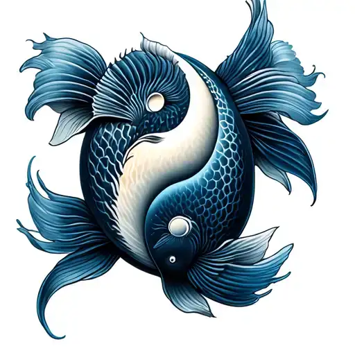 Yin And Yang Koi Fish