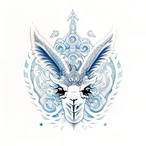 Dragon Con Llamas Azules