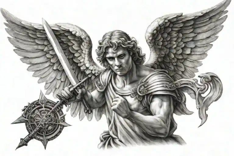 Angel Holding A Sword