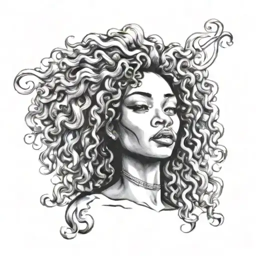 Black Goddess With Curly Hair