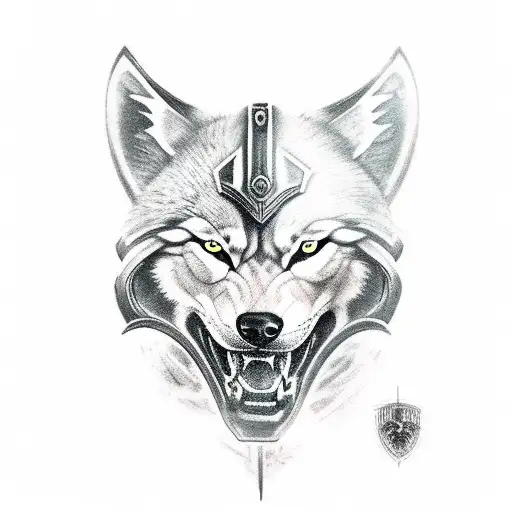 Spartan Warrior With Wolf
