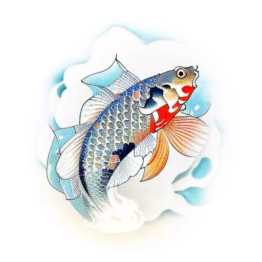 Koi Fish In The Pond