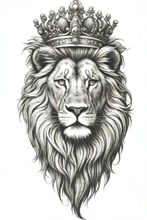 Crowned Lion Face