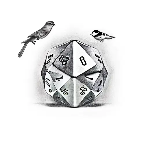 Book With Dice And Birds