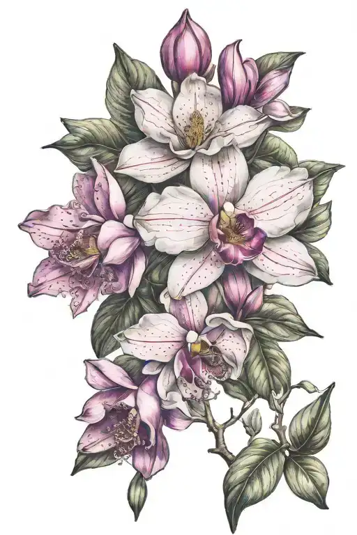 Pink Magnolia And Peony Orchid