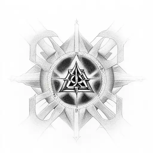 Heartagram With Jesus And Satan