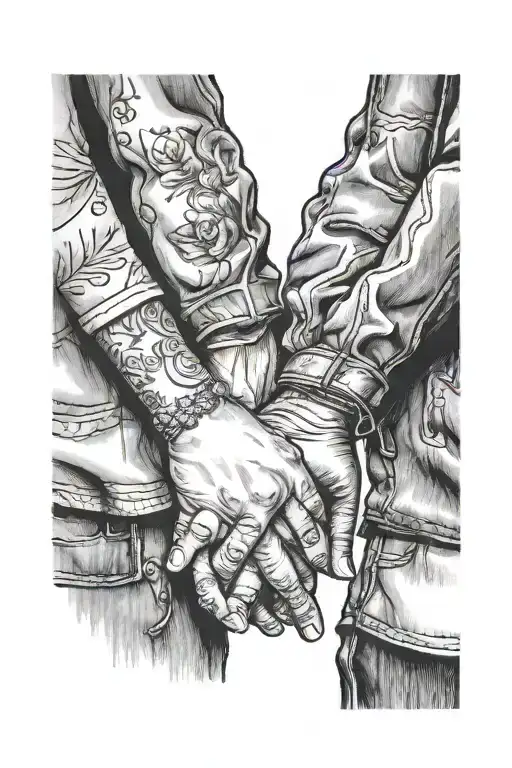 Father Daughter Holding Hands