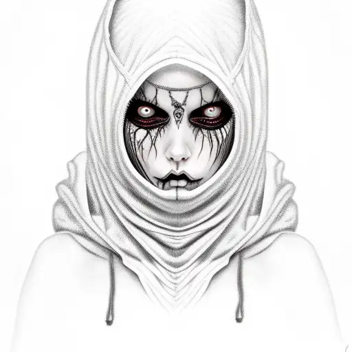 Creepy Hooded Goth Girl