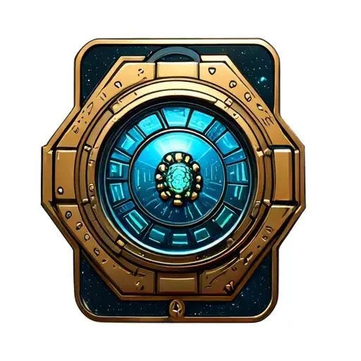 Star Trek Tng Communicator Pin With Borg Implant Surrounding It