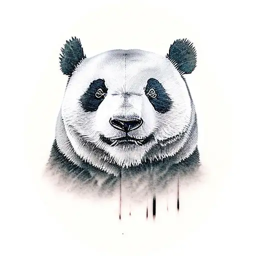 Agresive Panda Bear On Bamboo Forest