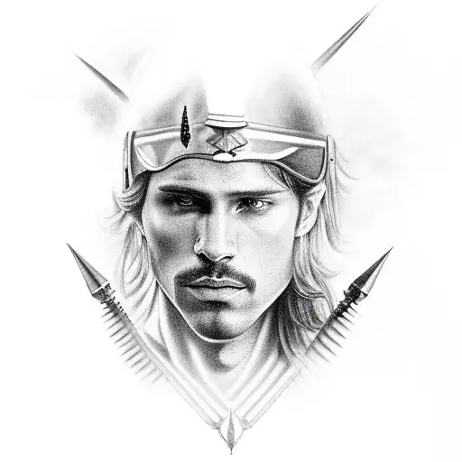 Knight With F-15 In Background