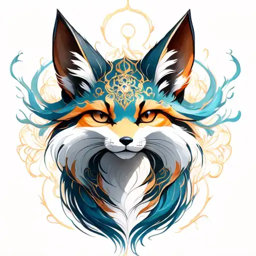 Four Tailed Kitsune Full Body