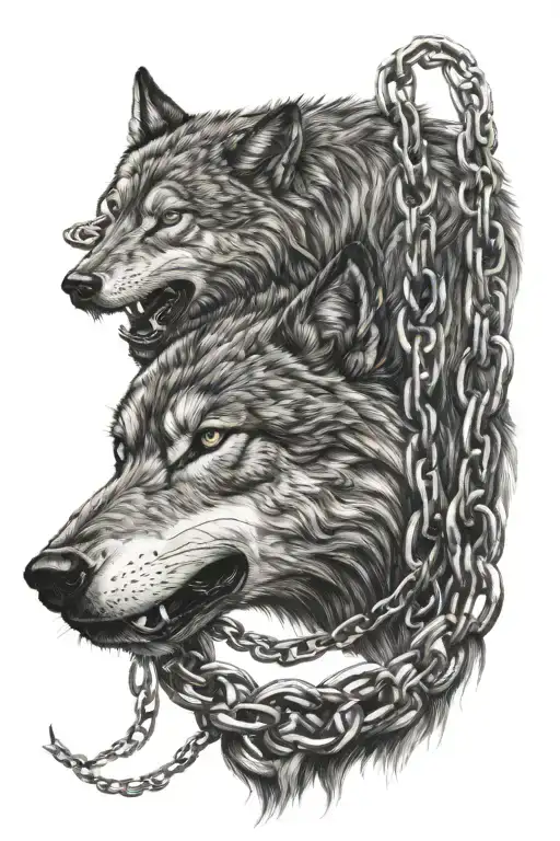 Wolf Dragged By Chain Norse Mythology