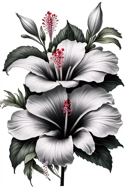Hibiscus And Lily Flower